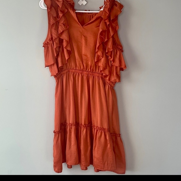 🥳HP🥳Anthropologie DRA Los Angeles  Dress Orange - Picture 5 of 11